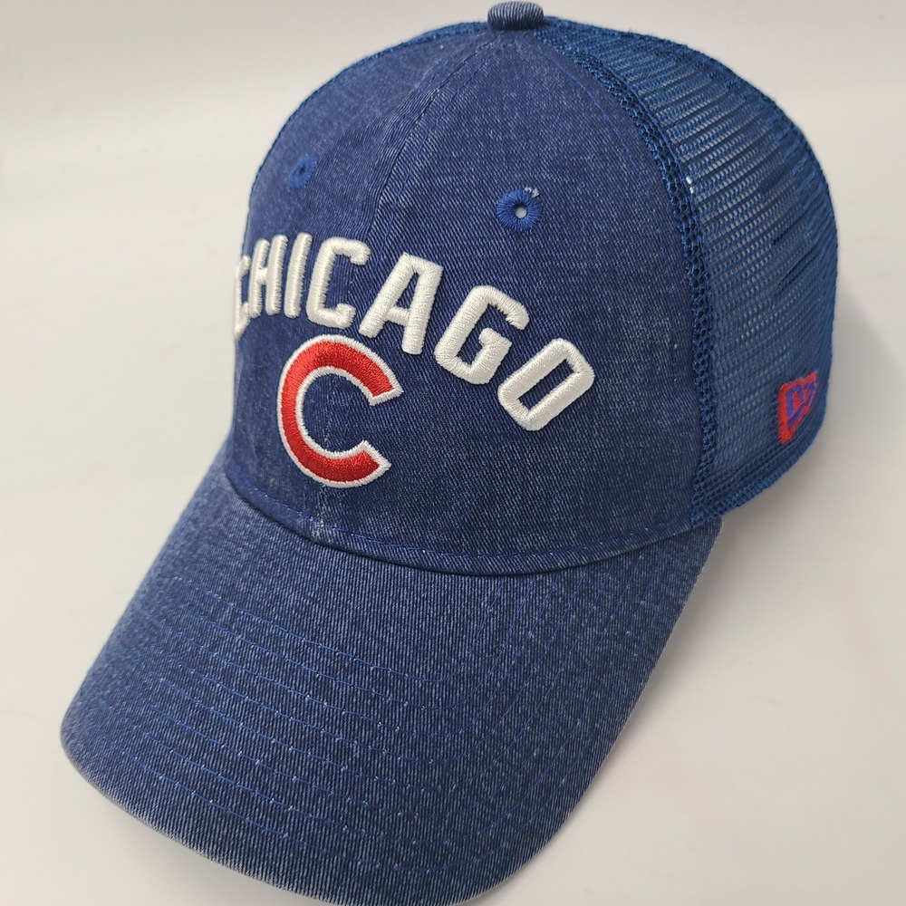 Chicago Cubs Hat Snapback Trucker Mesh New Era 9Twenty Blue MLB Baseball Men